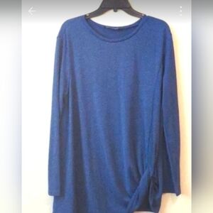 YOINS Royal Blue Long Sleeve Crewneck with Side Knot. Size XXL